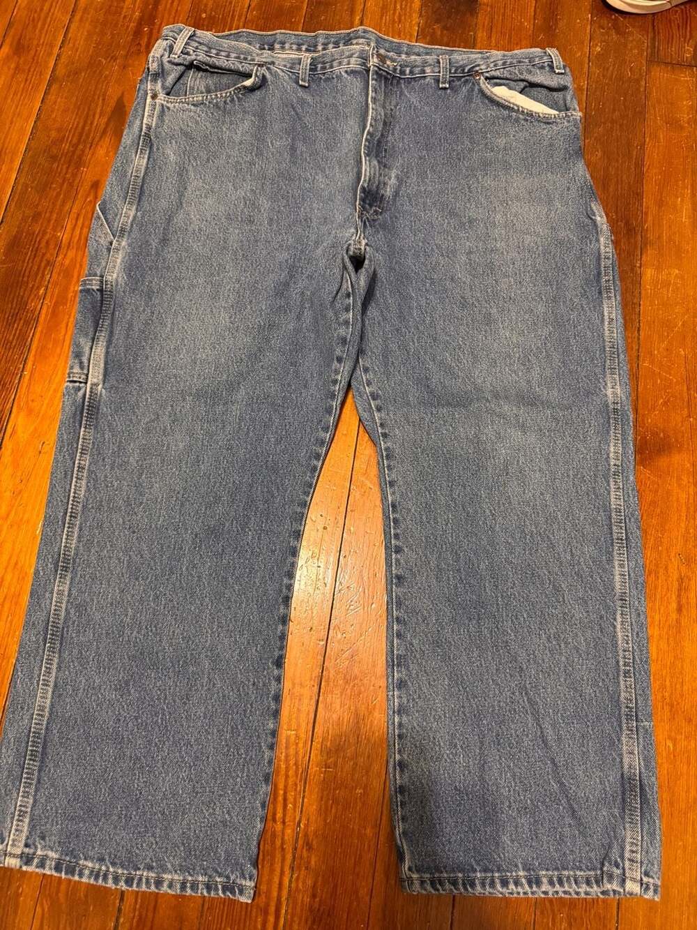 Dickies Men's Loose Fit Straight Leg Carpenter Jeans Blue Denim 46x30